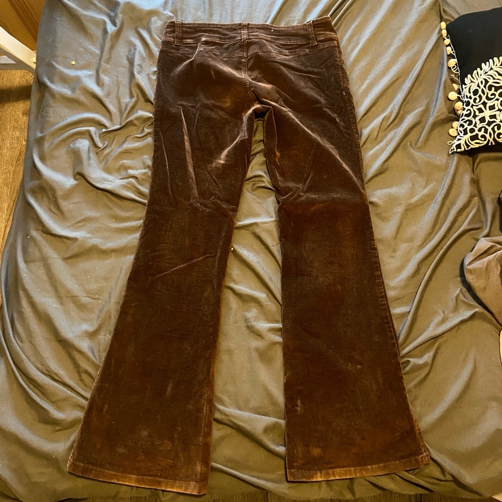Brown Low Waisted Velvet Jeans